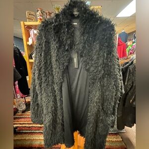 SOLD- Fashion Nova Black Faux Fur Coat